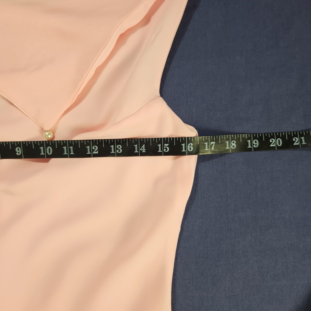 Bias Cut Pink Chiffon Handmade Dress Classic/Barbiecore/Wedding Midi Dress S* - Picture 6 of 10